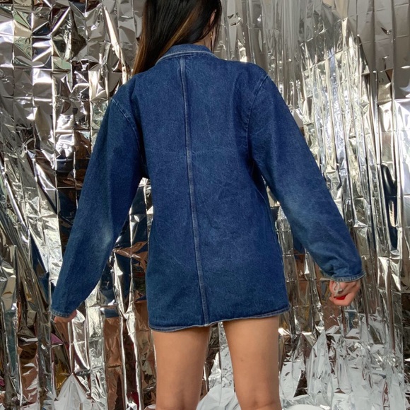 Denim blazer suit jacket - Picture 3 of 4